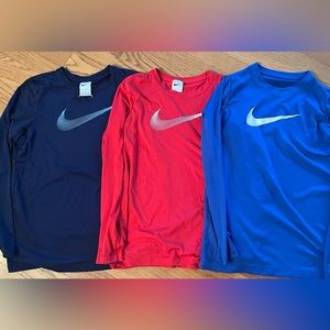 Boys Nike Dri-fit Long Sleeve shirts